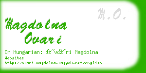 magdolna ovari business card